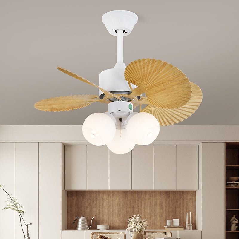 Celoia ventilador de techo con luz de vidrio colorido