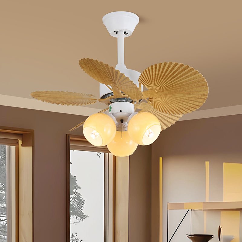Celoia ventilador de techo con luz de vidrio colorido