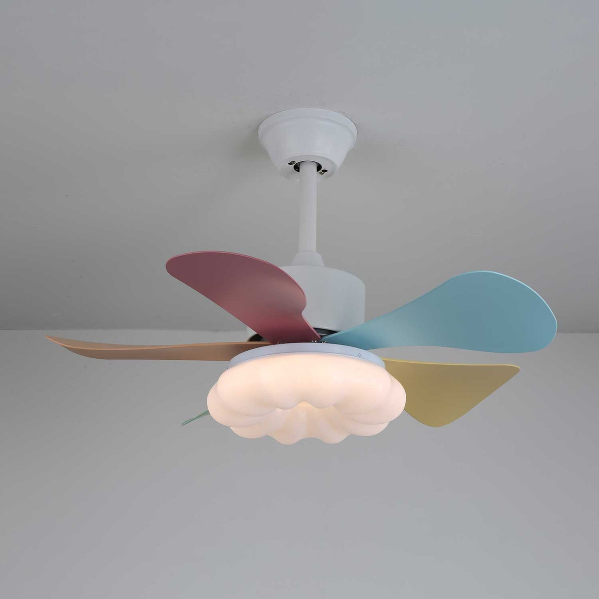 Celoia ventilador de techo con luz de vidrio colorido