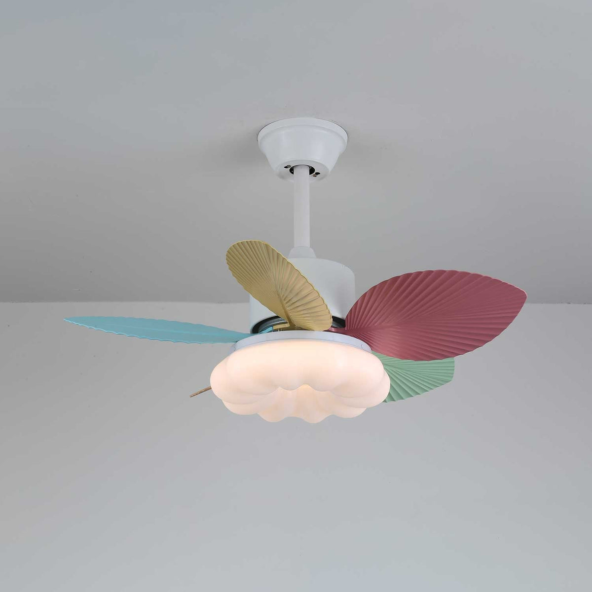 Celoia ventilador de techo con luz de vidrio colorido
