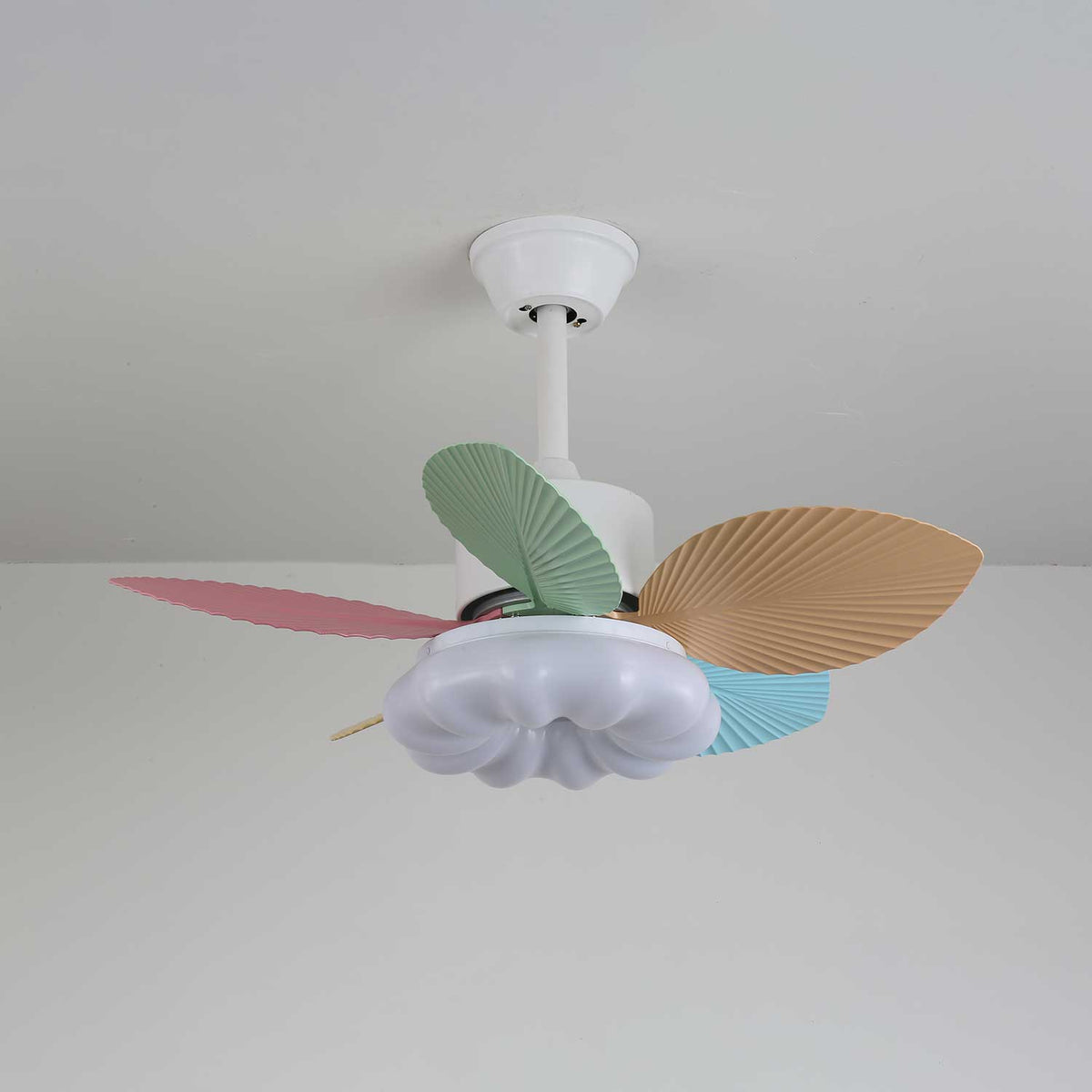 Celoia ventilador de techo con luz de vidrio colorido