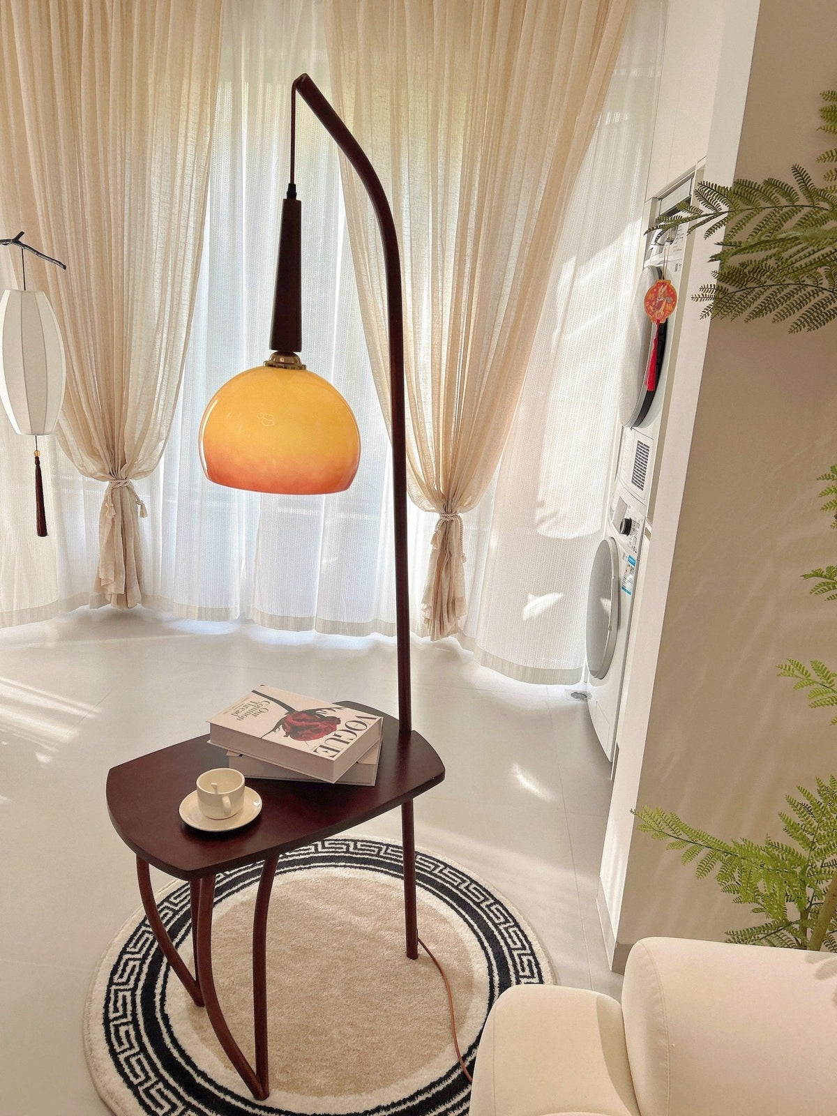 Fior lámpara de pie moderna de madera