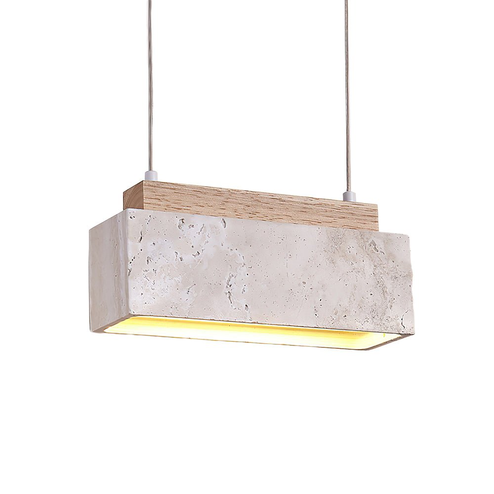 Ciraeila lámpara colgante rectangular de travertino