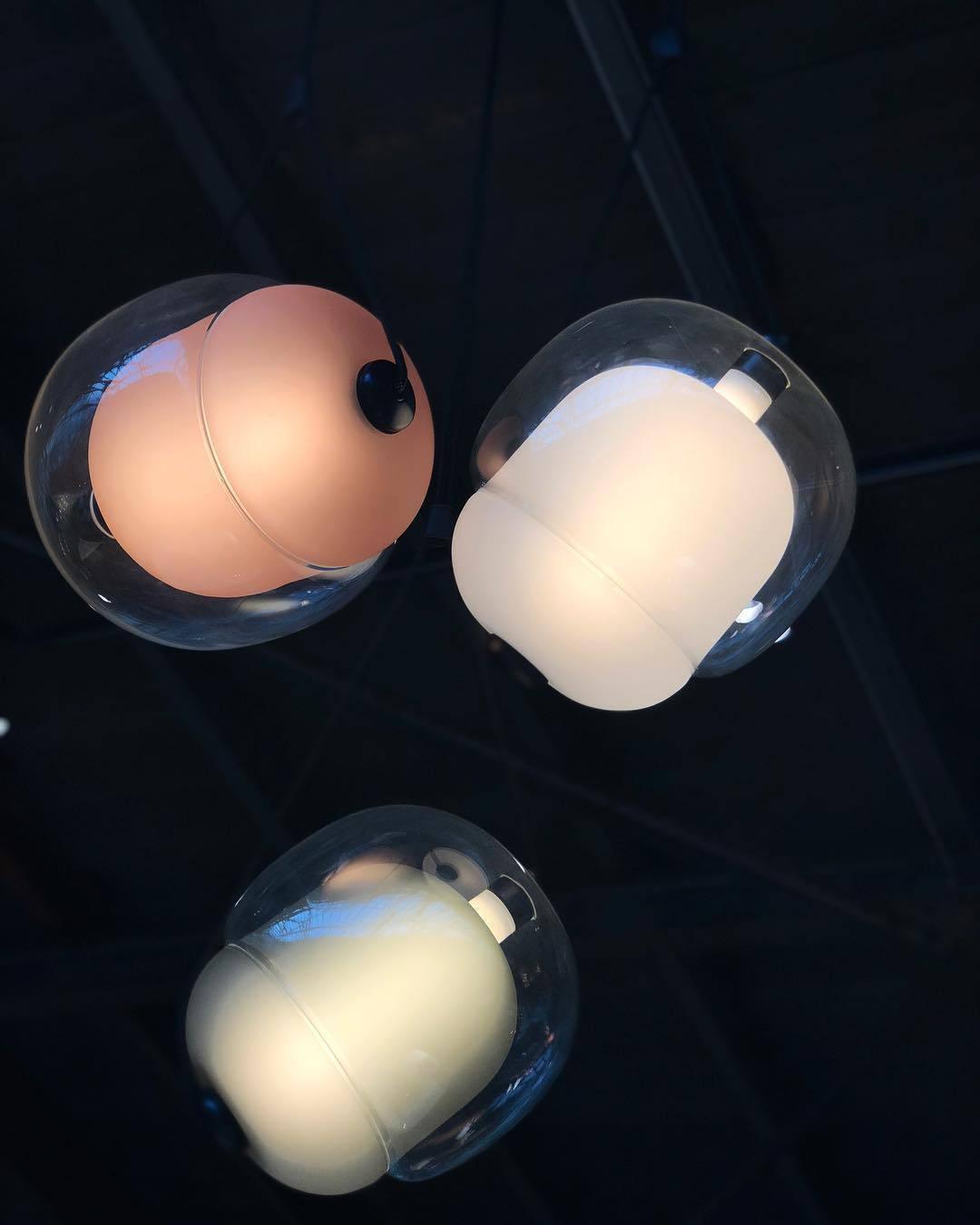 Ovexa lámpara colgante contemporánea de vidrio