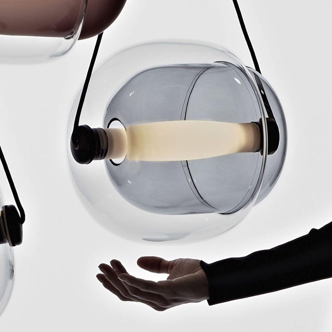 Ovexa lámpara colgante contemporánea de vidrio