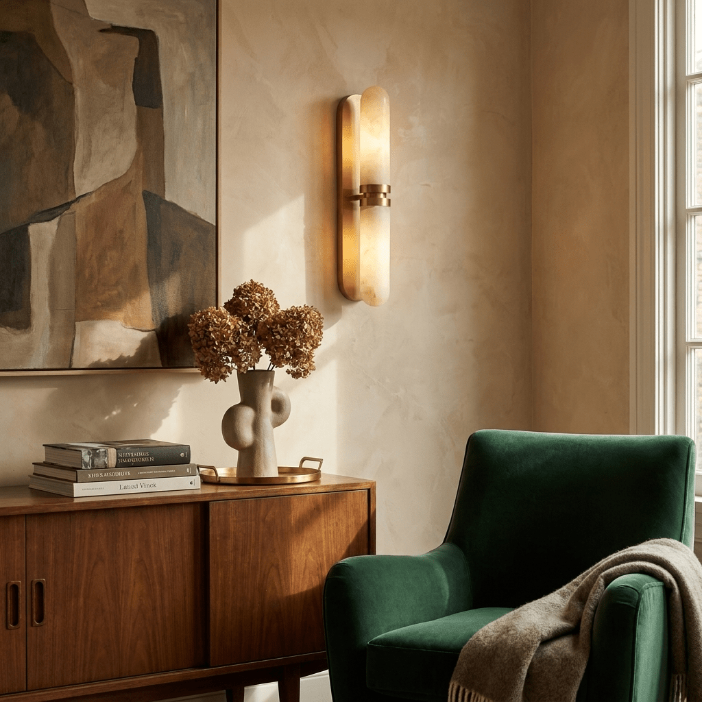 Maelisse aplique de pared alabastro