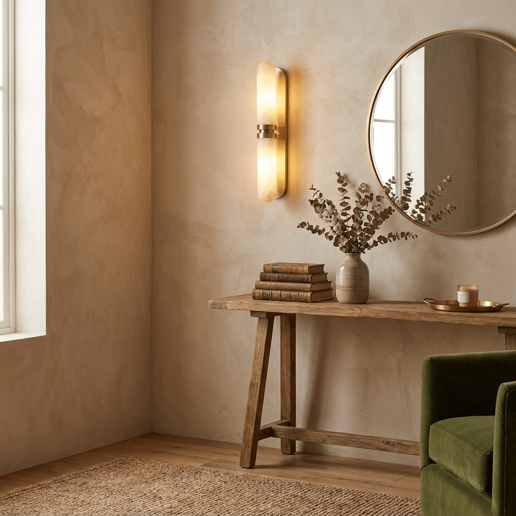 Maelisse aplique de pared alabastro