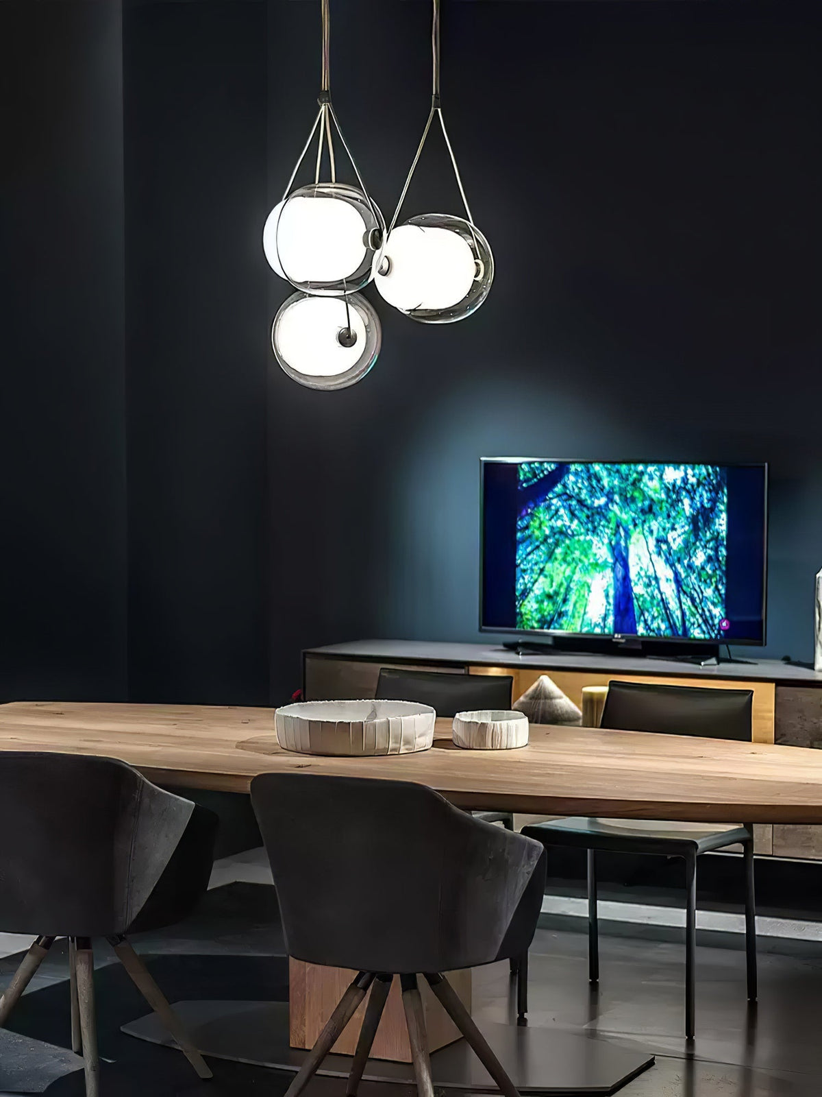 Ovexa lámpara colgante contemporánea de vidrio