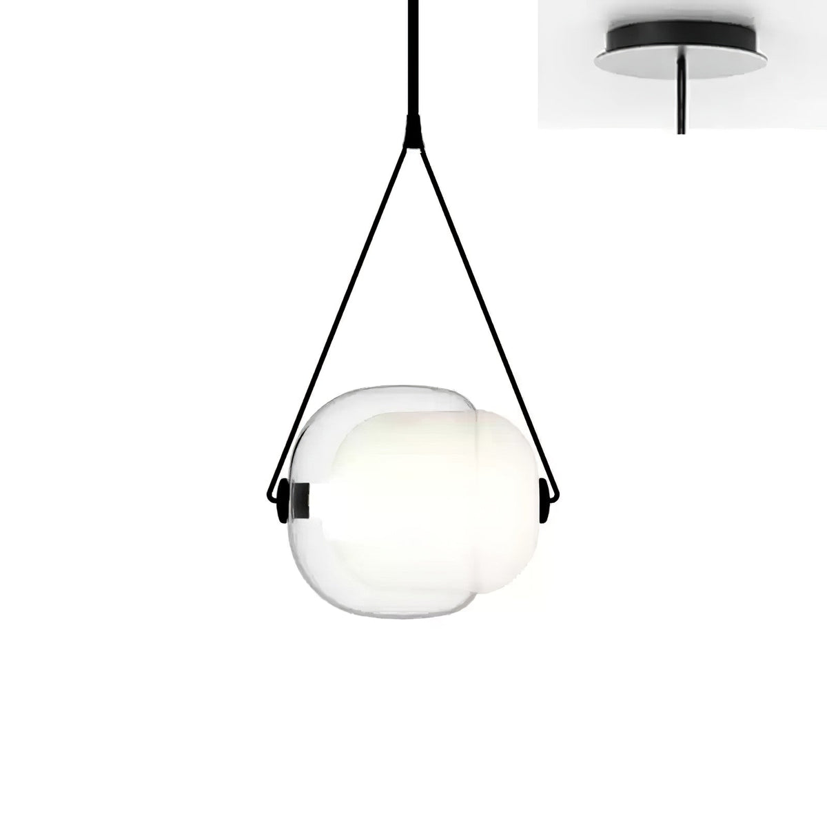 Ovexa lámpara colgante contemporánea de vidrio
