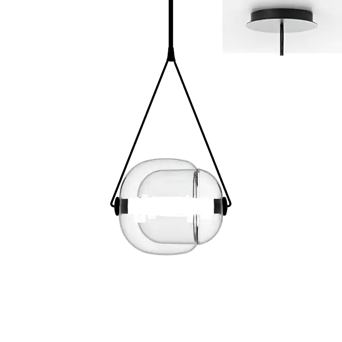 Ovexa lámpara colgante contemporánea de vidrio