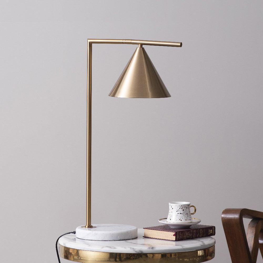 Glowen lámpara de mesa de mármol industrial