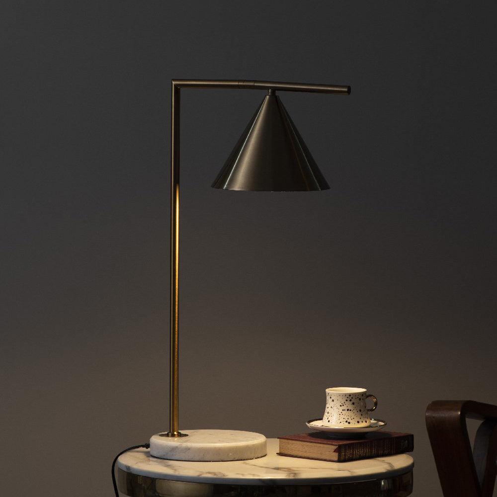 Glowen lámpara de mesa de mármol industrial