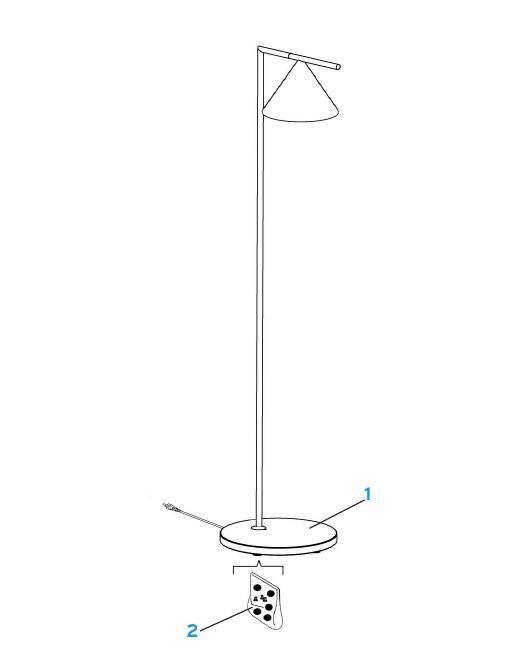 Nell lámpara de pie minimalista