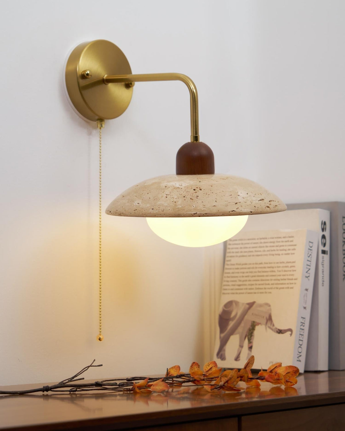 Leto aplique de pared travertino