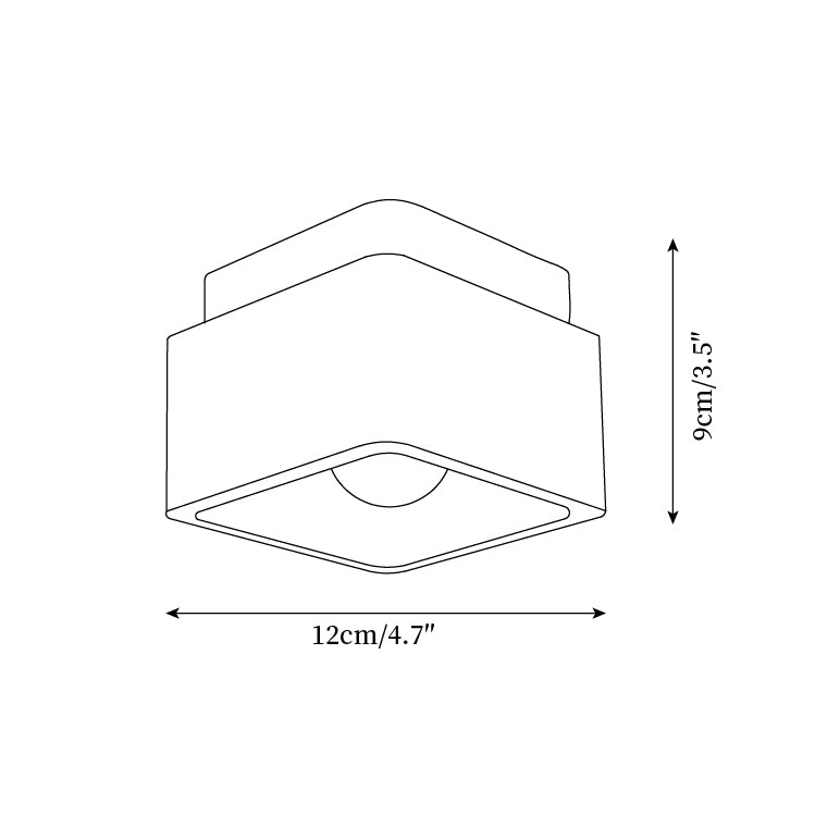 Veloria lámpara de techo de travertino cuadrado