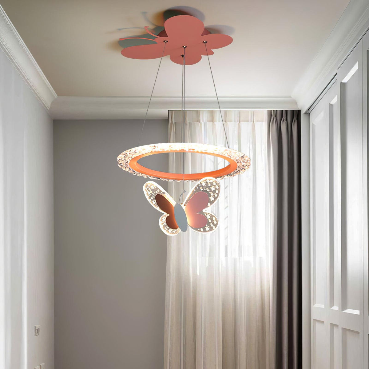 Orlina lámpara colgante de acrílico con diseño industrial