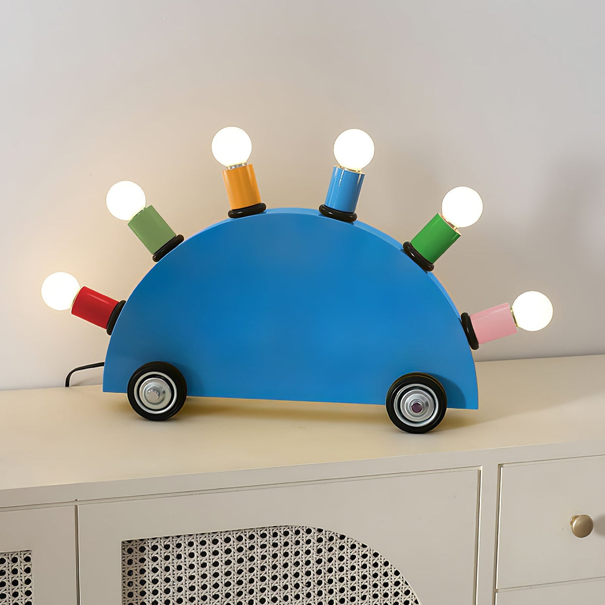 Mirerette lámpara de mesa Car Colorful para habitación infantil