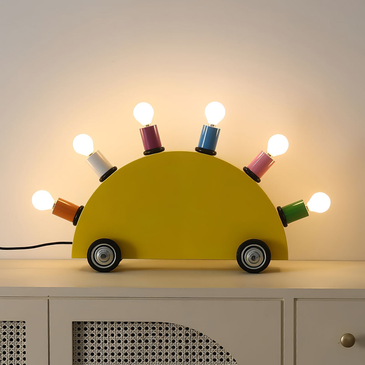 Mirerette lámpara de mesa Car Colorful para habitación infantil