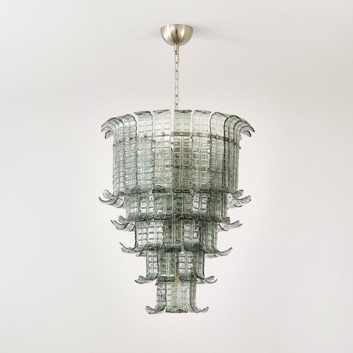 Yisk lámpara de araña Cascade Murano vidrio Tiered Vintage