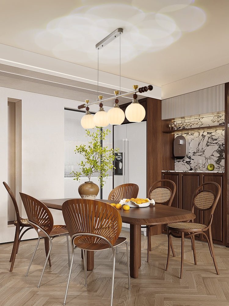 Otheia lámpara colgante elegancia Vintage lineal de madera