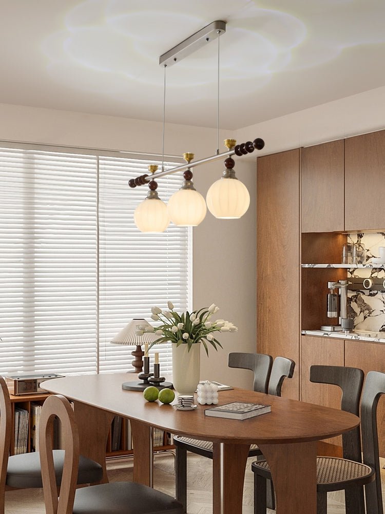 Otheia lámpara colgante elegancia Vintage lineal de madera