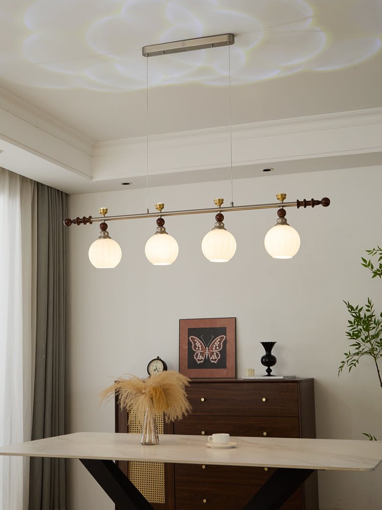 Otheia lámpara colgante elegancia Vintage lineal de madera