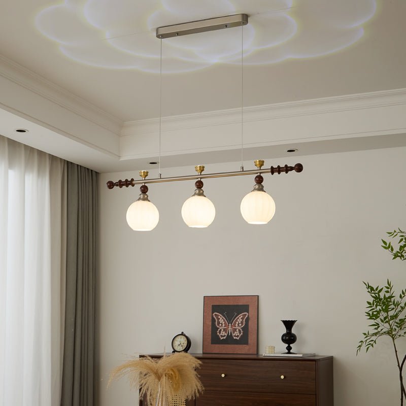 Otheia lámpara colgante elegancia Vintage lineal de madera