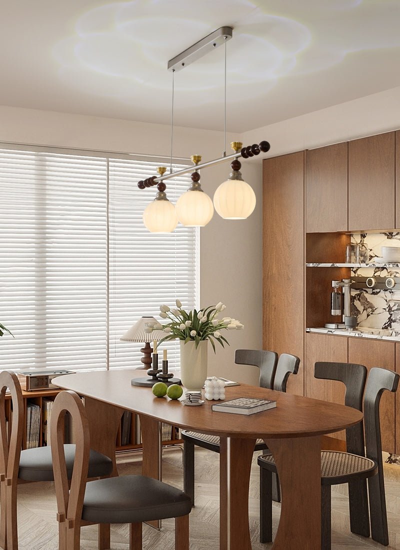 Otheia lámpara colgante elegancia Vintage lineal de madera
