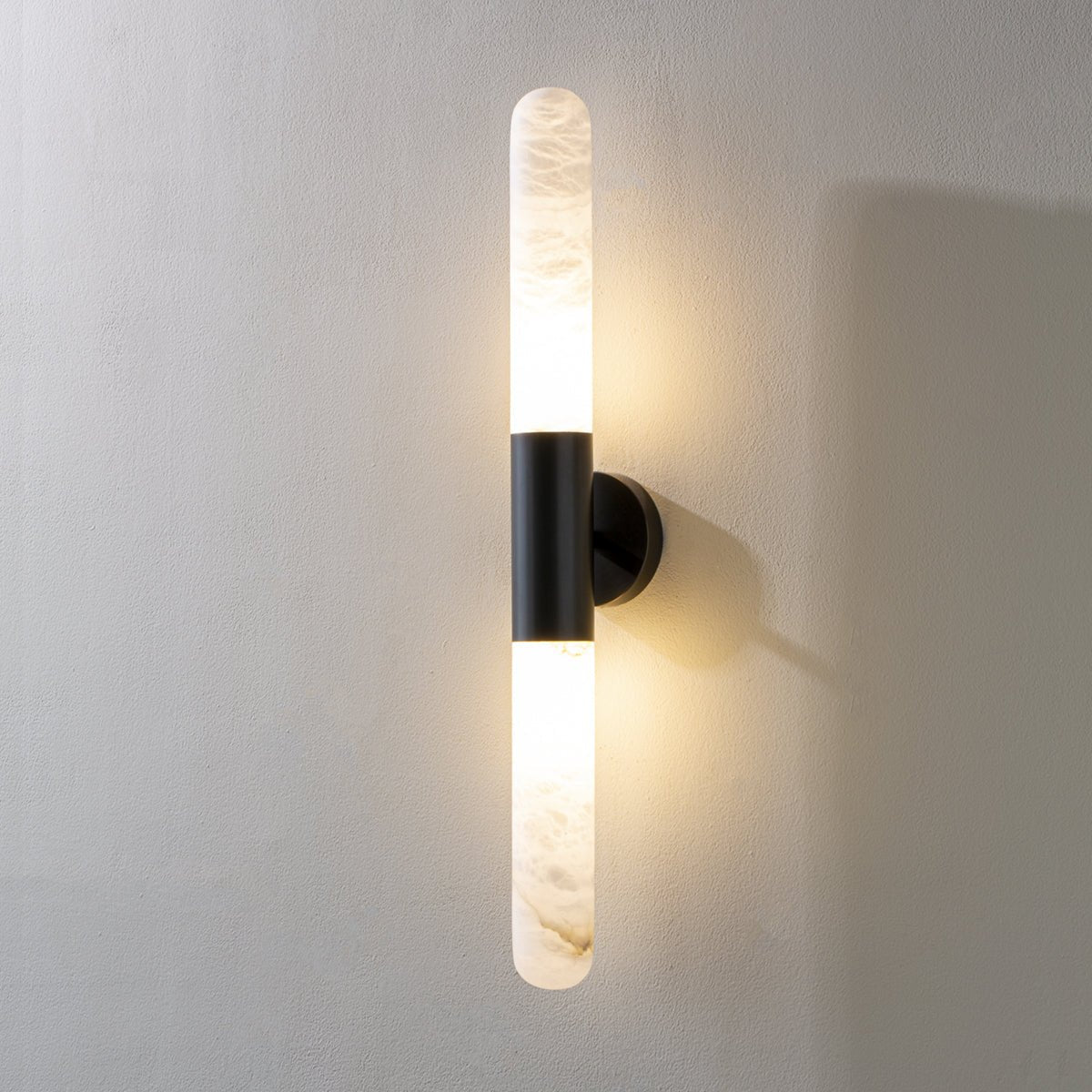 Evtalos aplique de pared cilindro alabastro