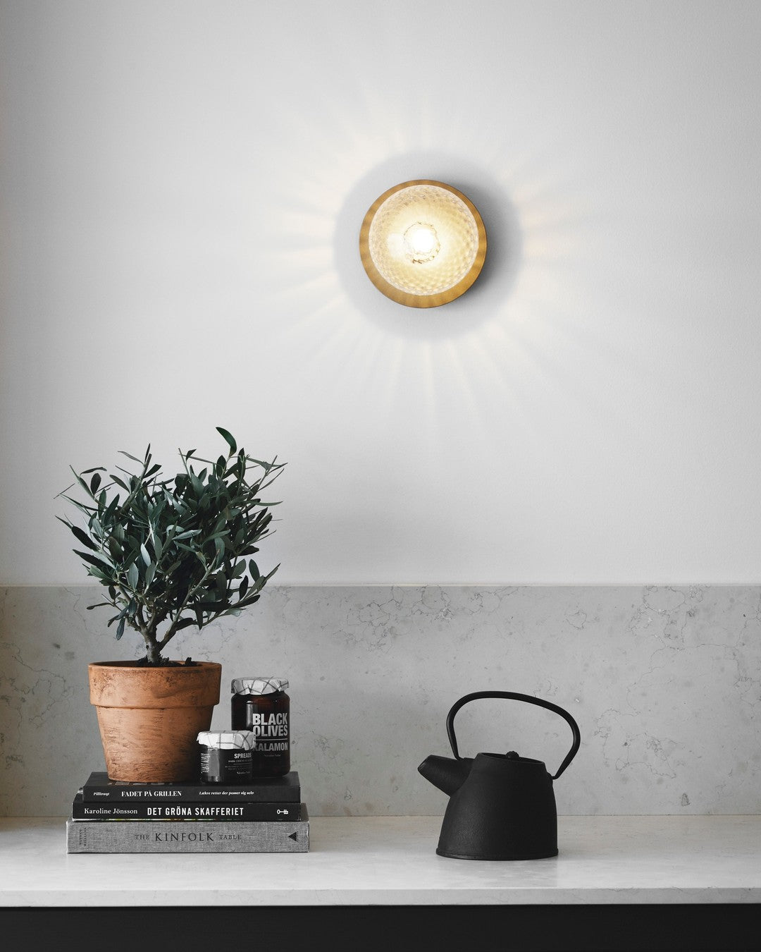Irinor aplique de pared Premium nórdico en latón