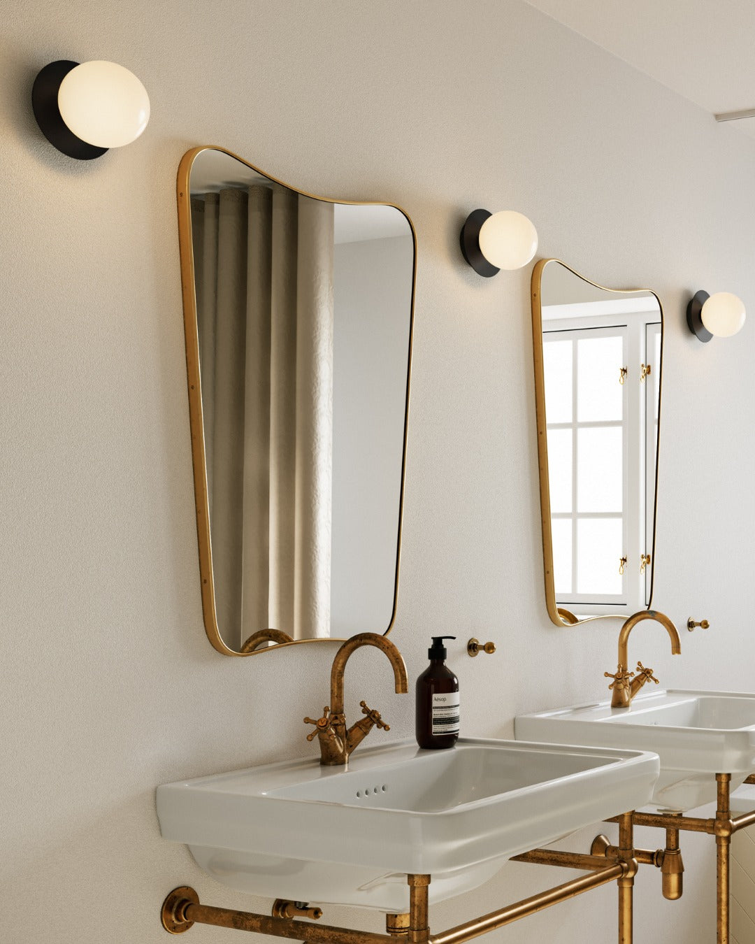 Irinor aplique de pared Premium nórdico en latón
