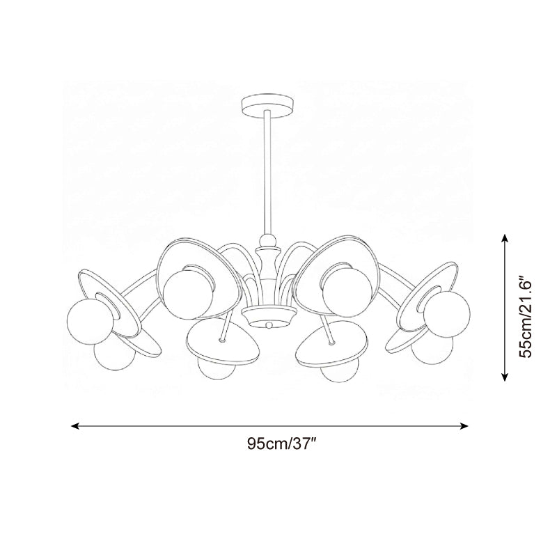 Terioira lámpara de araña Orbit