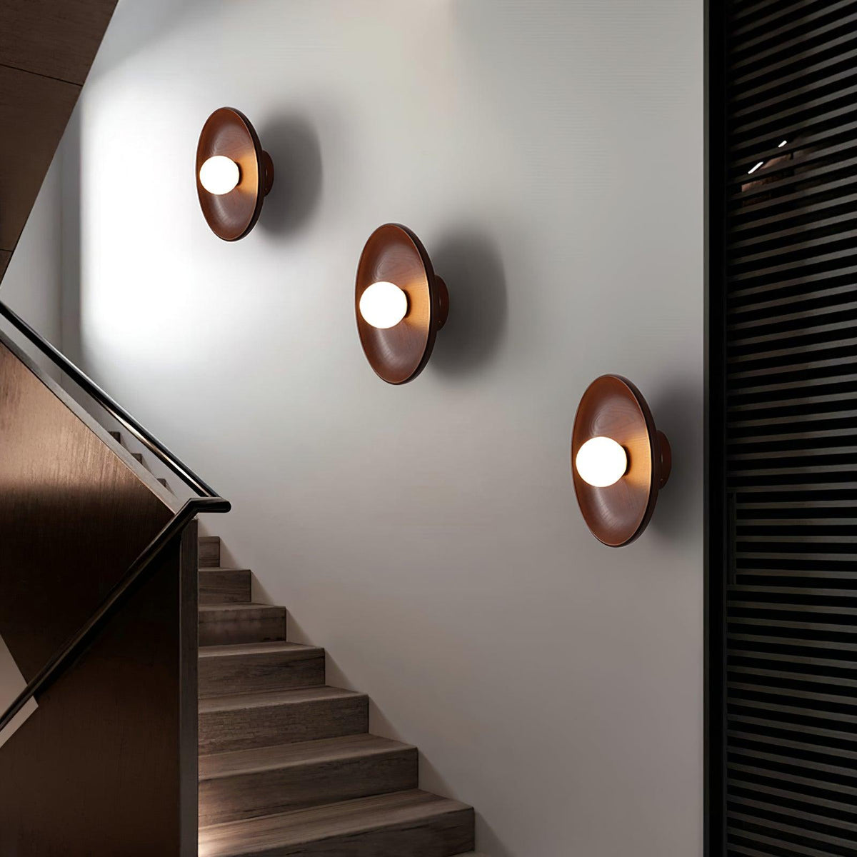Sirixa aplique de pared moderno minimalista de vidrio y madera