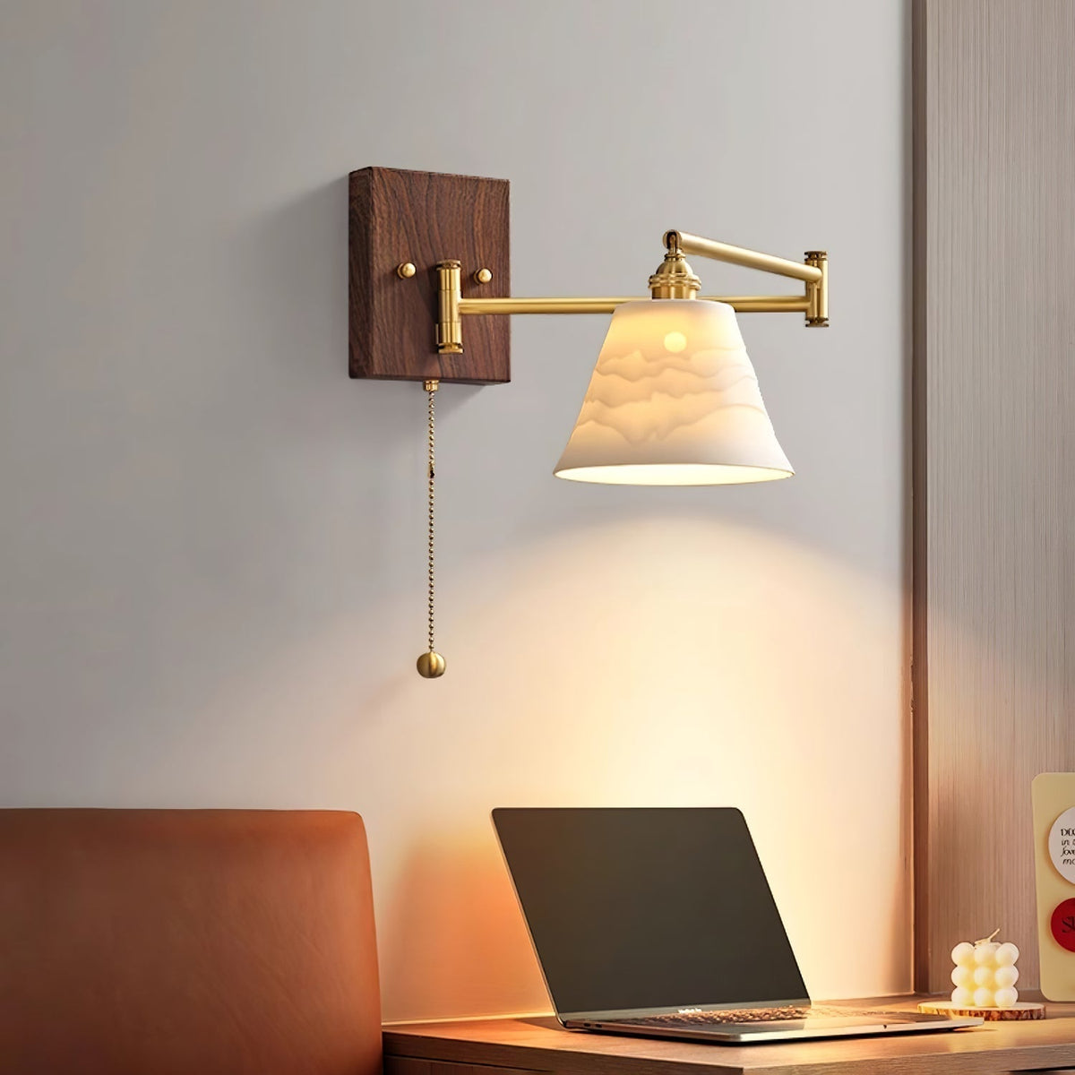 Elioaya aplique de pared con geometría única en cerámica y metal