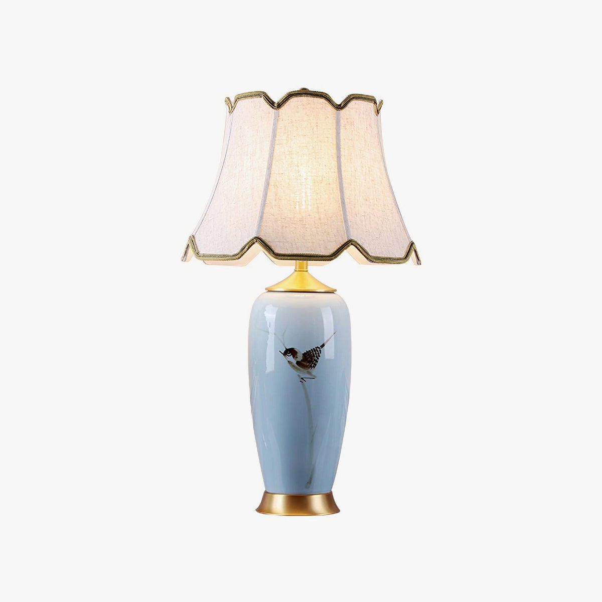 Sparrow lámpara de mesa Oriental de cerámica para escritorio