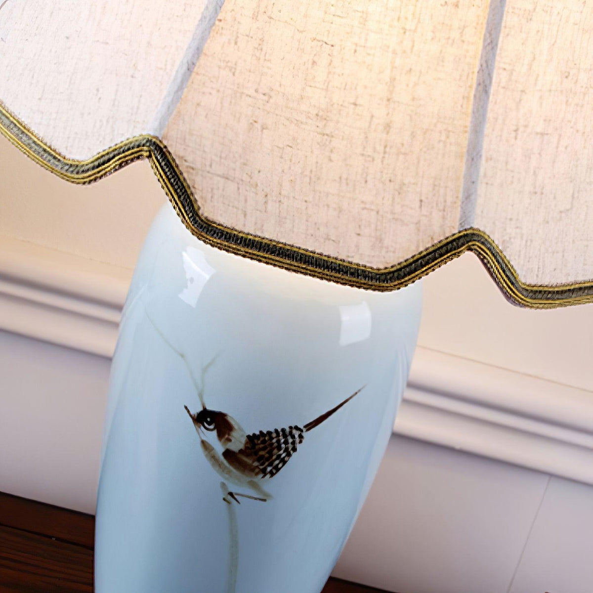 Sparrow lámpara de mesa Oriental de cerámica para escritorio