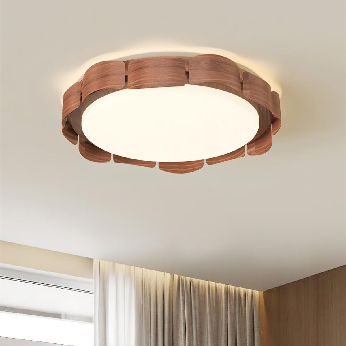 Ardura lámpara de techo de madera de nogal
