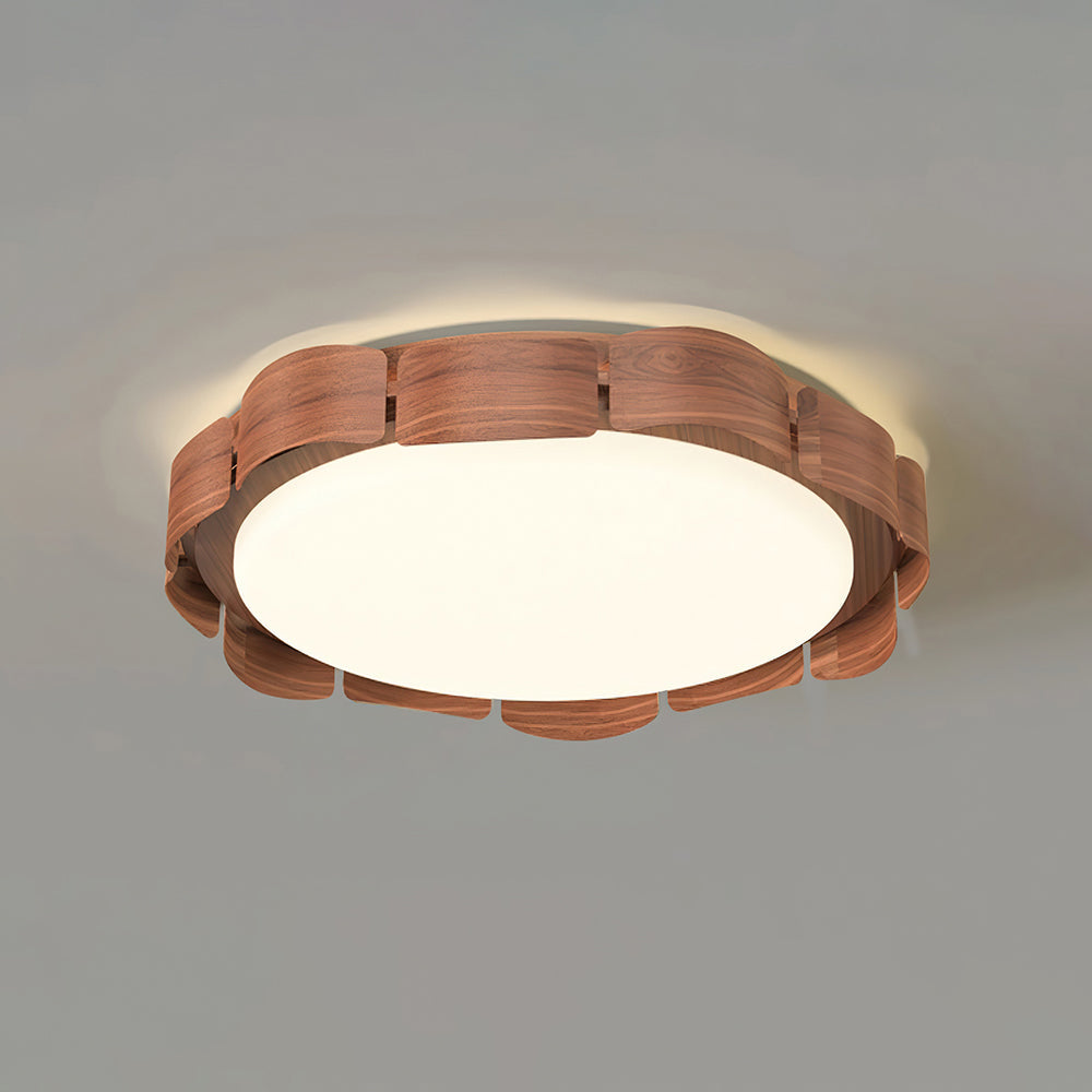 Ardura lámpara de techo de madera de nogal