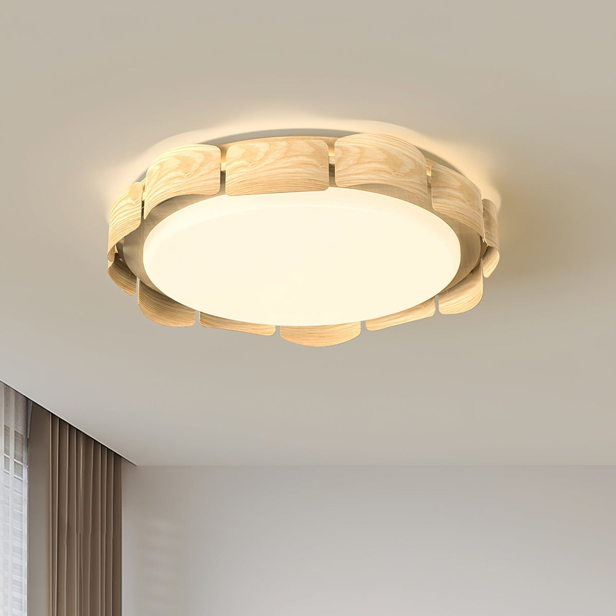 Ardura lámpara de techo de madera de nogal