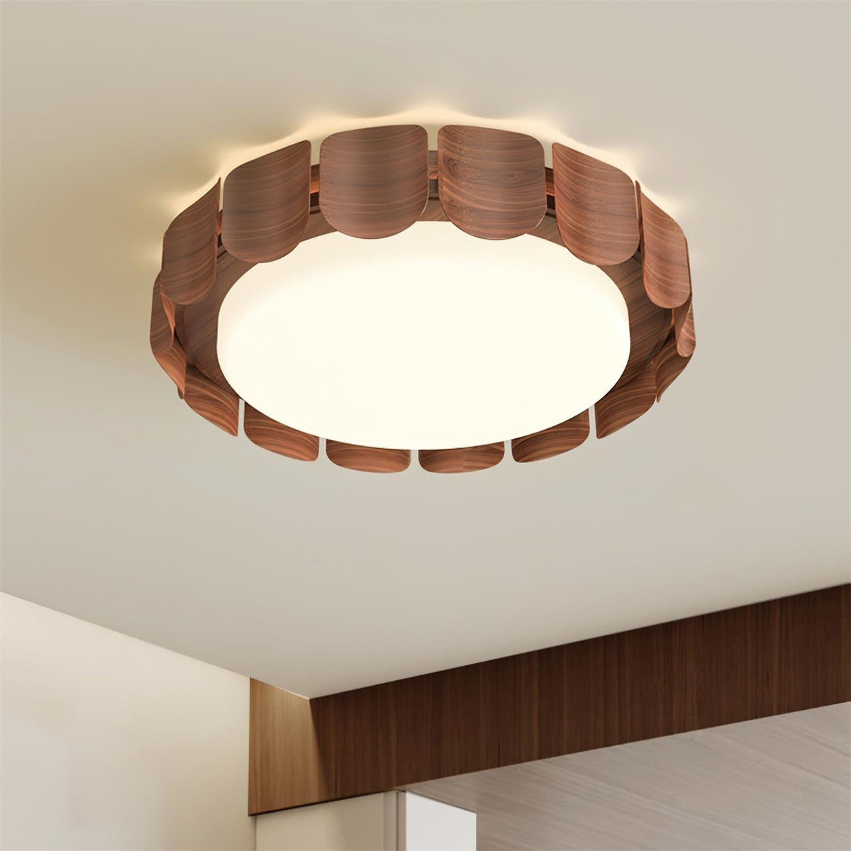 Ardura lámpara de techo de madera de nogal
