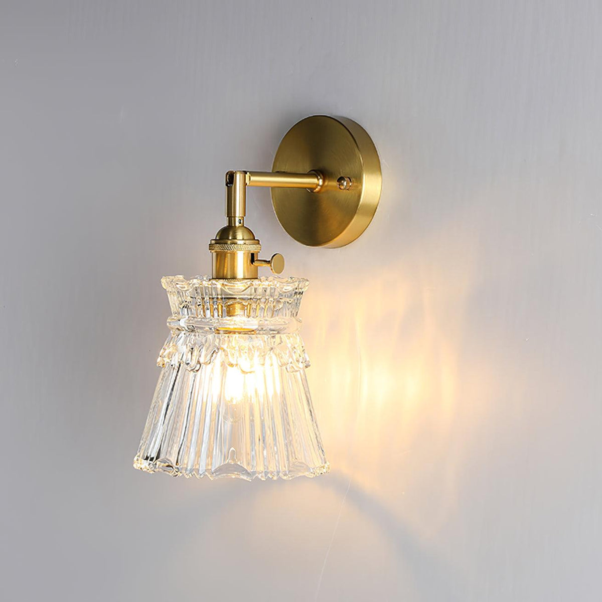 Lustra Aplique de pared Campana Cristal Brazo Clásico