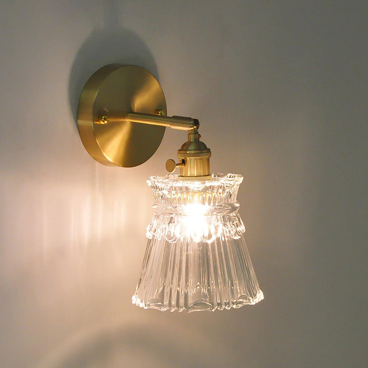Lustra Aplique de pared Campana Cristal Brazo Clásico