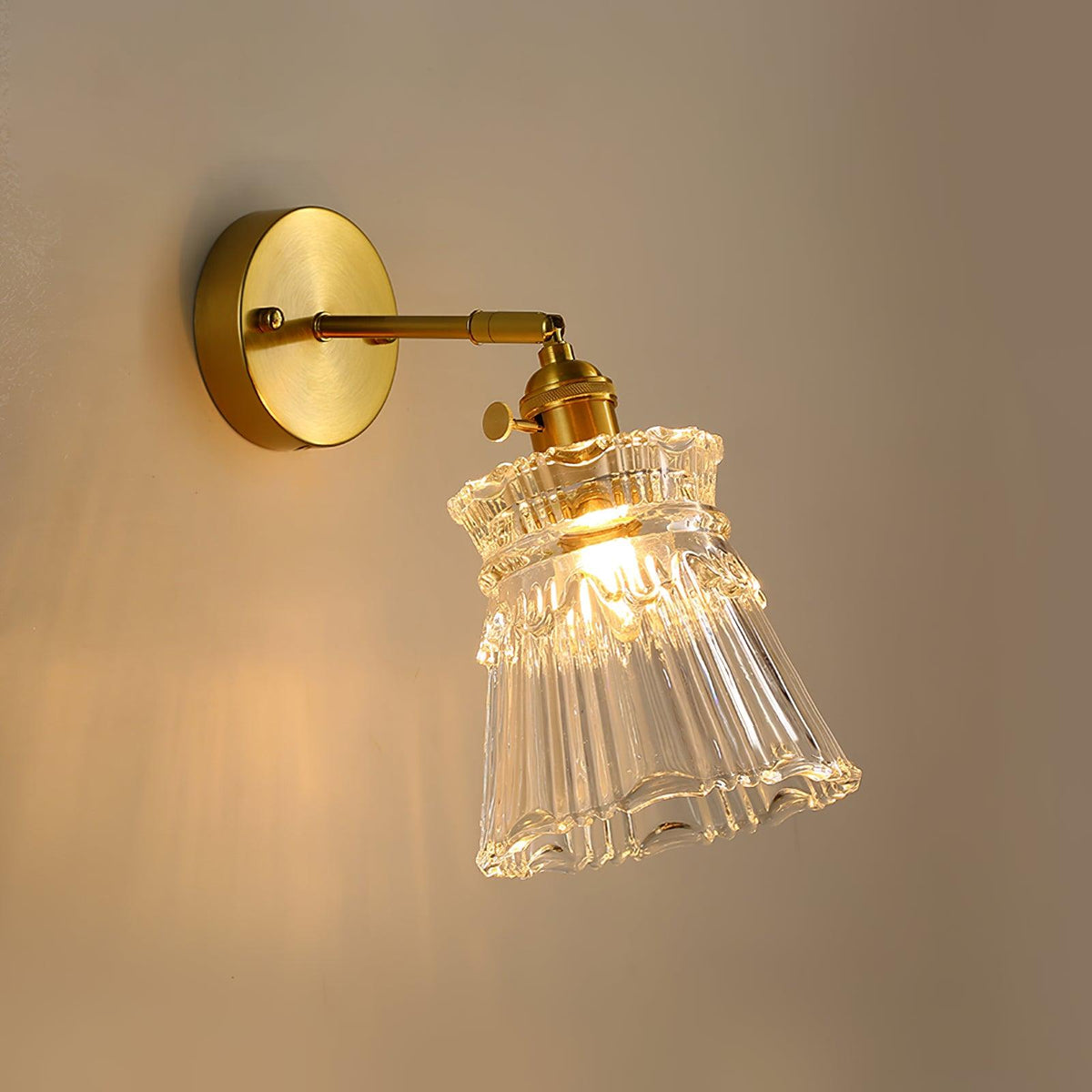 Lustra Aplique de pared Campana Cristal Brazo Clásico