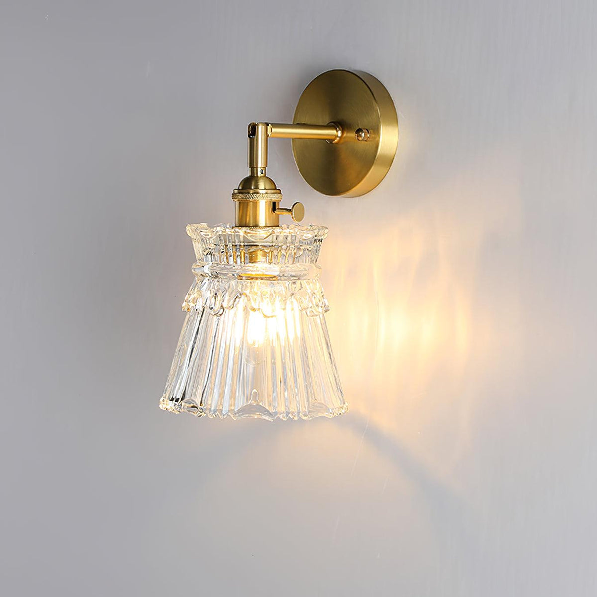 Lustra Aplique de pared Campana Cristal Brazo Clásico