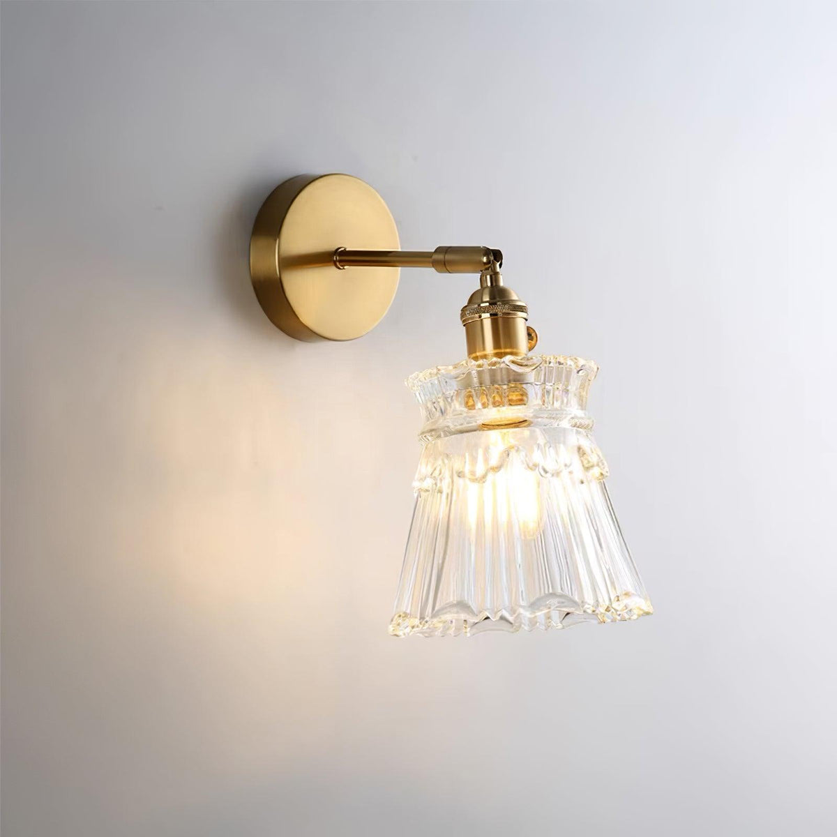 Lustra Aplique de pared Campana Cristal Brazo Clásico
