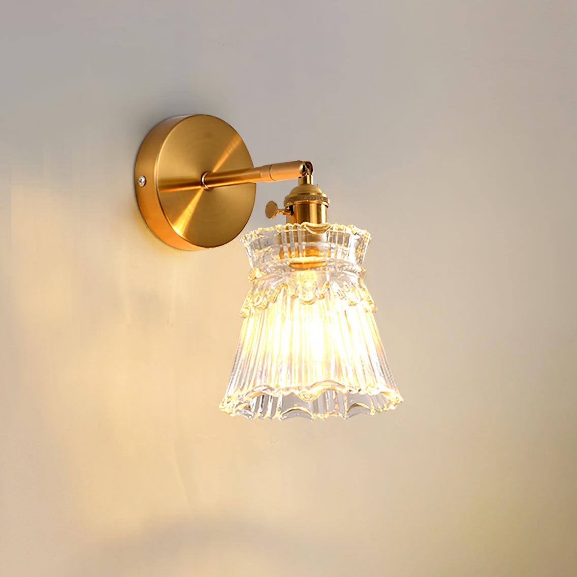 Lustra Aplique de pared Campana Cristal Brazo Clásico
