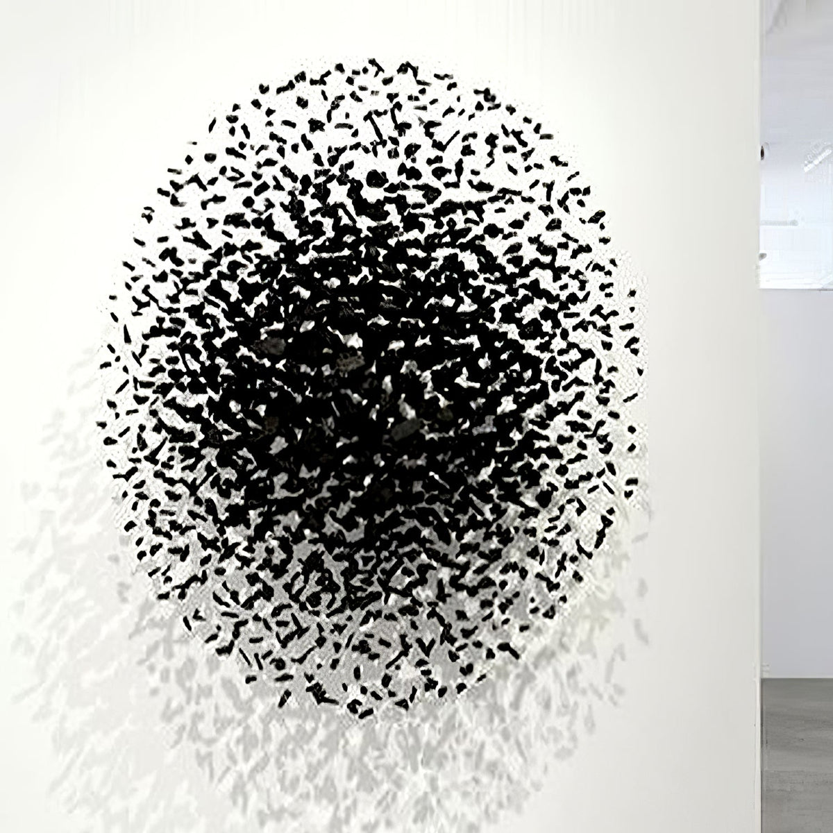 Selisaine lámpara de araña Forma de reloj de piedra carbón