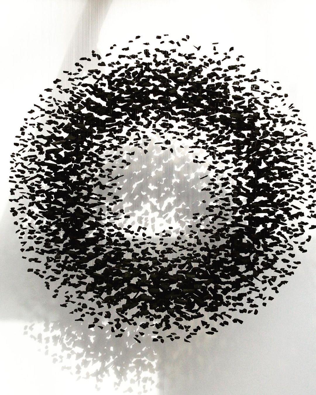 Vaelior lámpara de araña postmoderna de lujo en negro con piedras