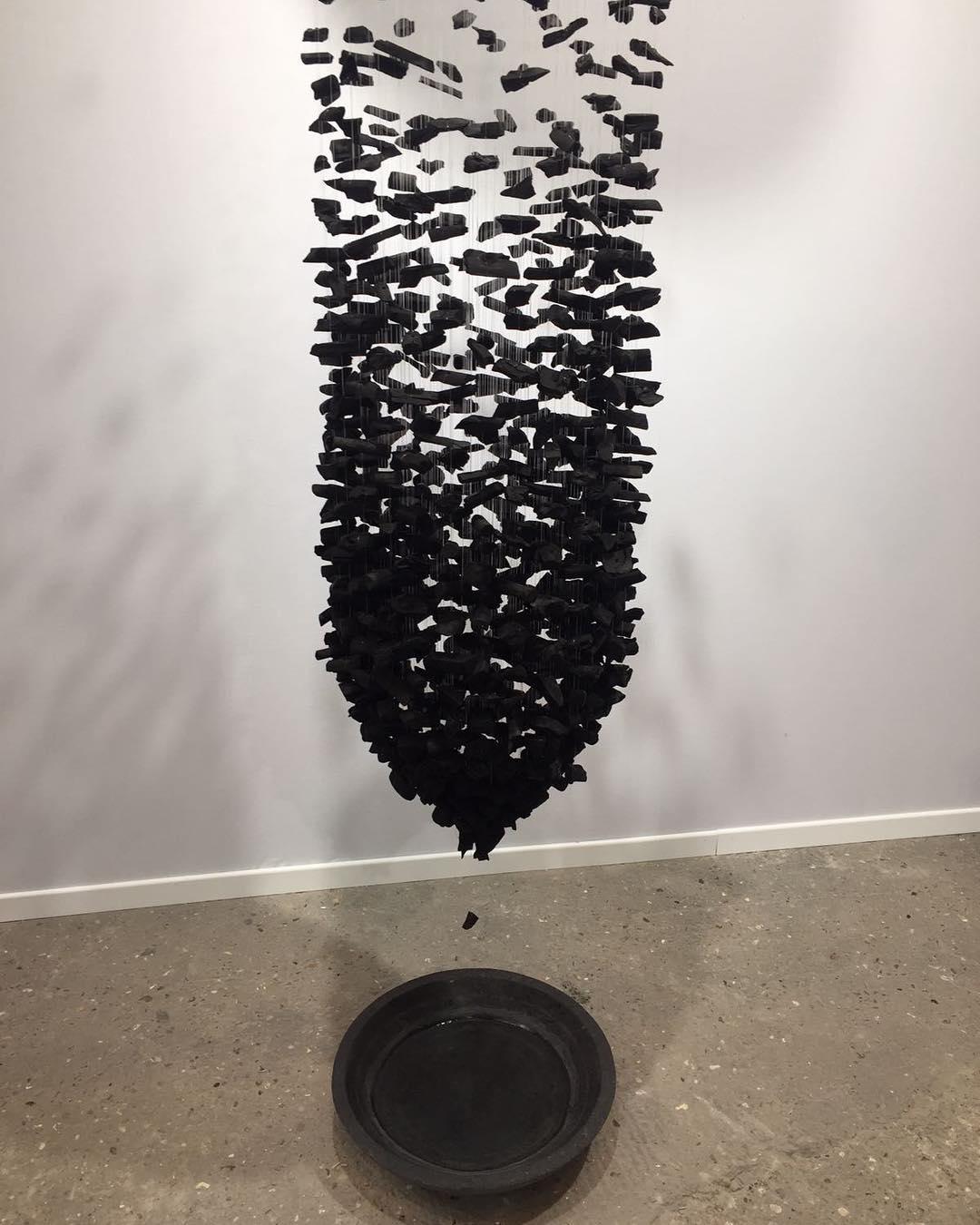 Vaelior lámpara de araña postmoderna de lujo en negro con piedras