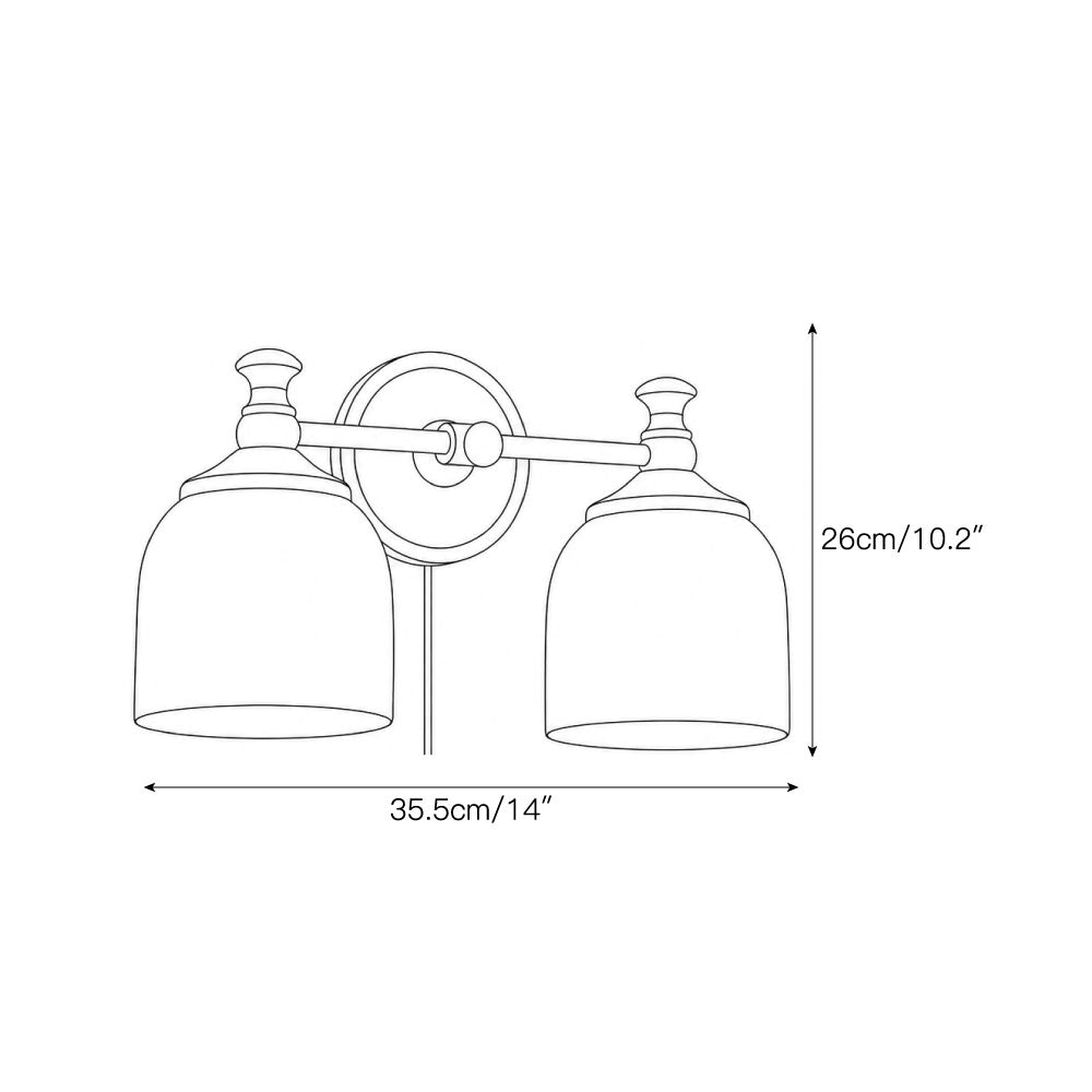 Celiaya aplique de pared con vidrio y enchufe enchufable